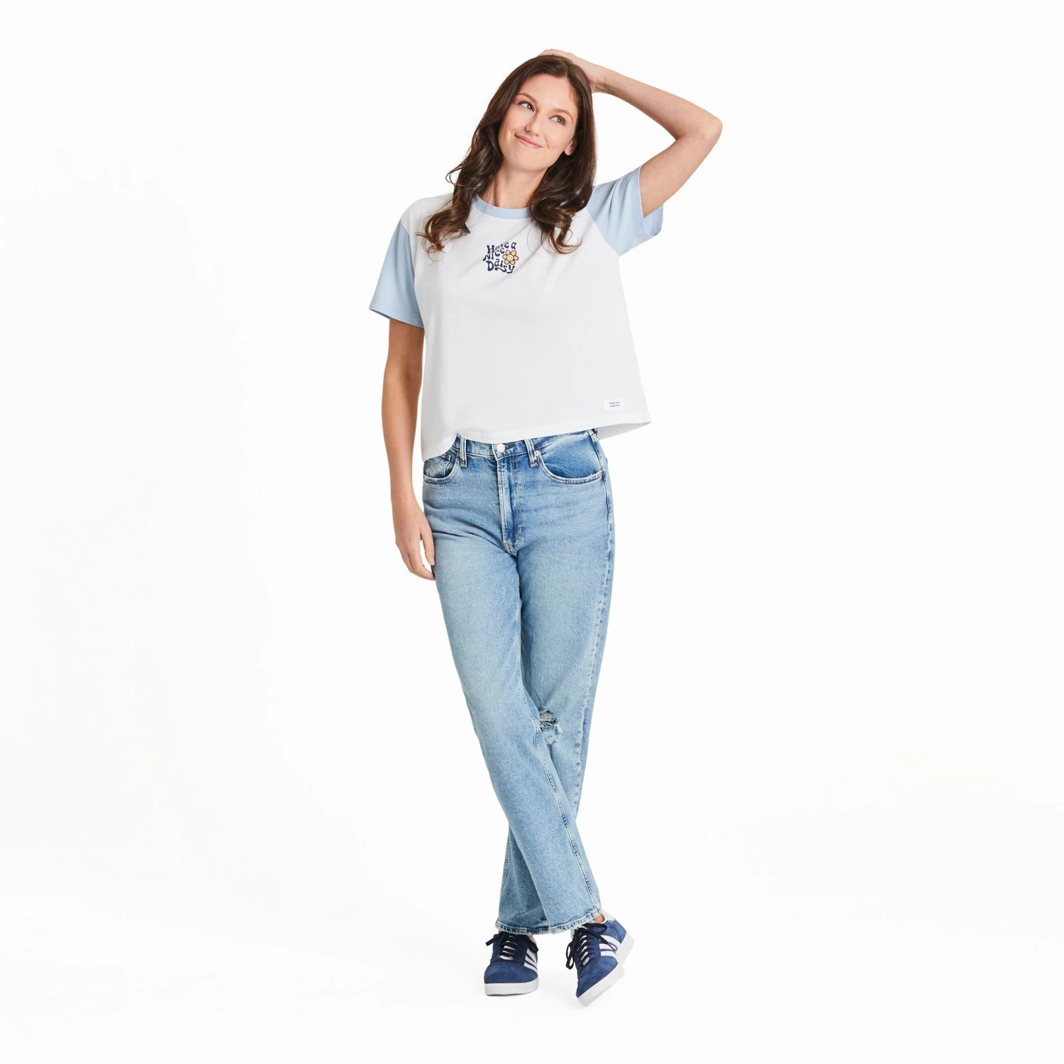 Women's Nice Daisy Short Sleeve Crusher Boxy Tee 7 Women's Nice Daisy Short Sleeve Crusher Boxy Tee - Image 7