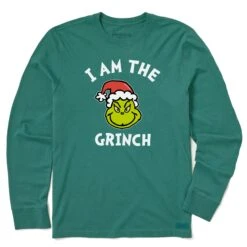 Men's I Am The Grinch Long Sleeve Crusher Tee
