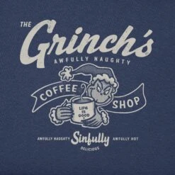 Men's Grinch Coffee Shop Long Sleeve Crusher Tee -LIFE IS GOOD SHOP 131362 2