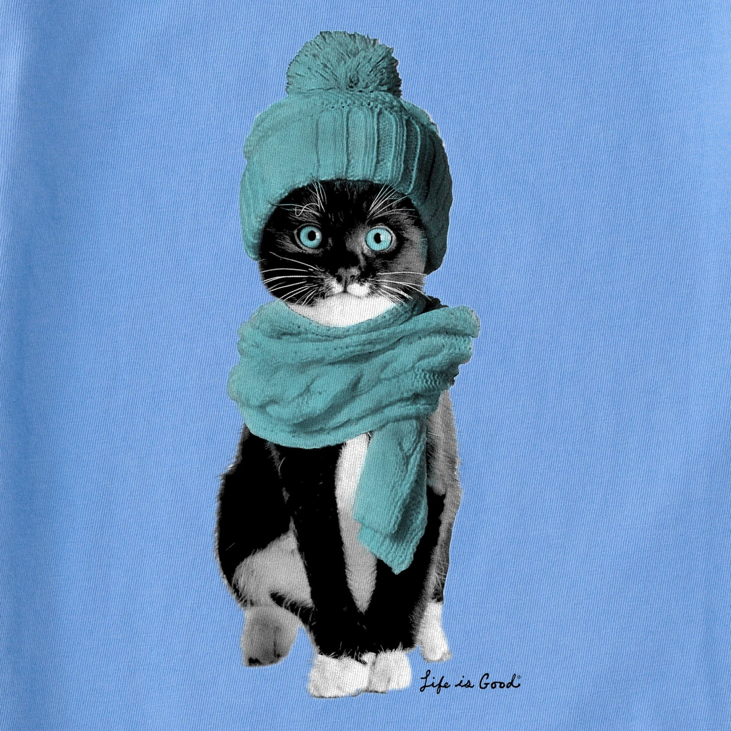 Women's Photoreal Black Kitten Long Sleeve Crusher Vee 2 Women's Photoreal Black Kitten Long Sleeve Crusher Vee - Image 2