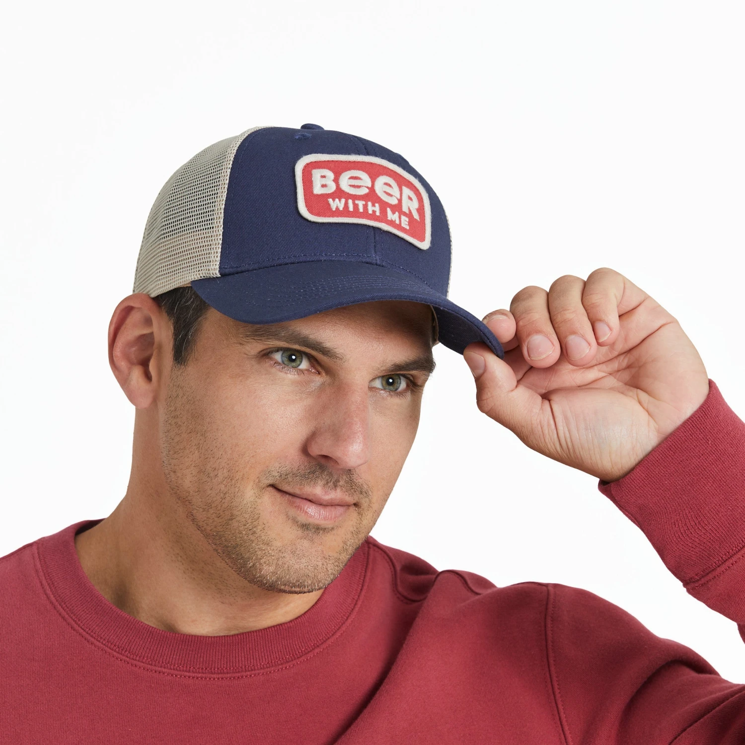 Adult Unisex Beer With Me Patch Trucker 4 Adult Unisex Beer With Me Patch Trucker - Image 4