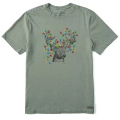 Men's Buck Head Xmas Lights Short Sleeve Crusher Tee
