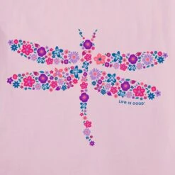 Women's Dragonfly Flowers Short Sleeve Tee -LIFE IS GOOD SHOP 132773 2 22d1f0fe 0944 4ed7 b088 ce94ccf7cb8b