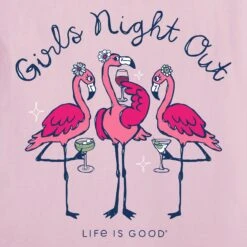 Women's Girls Night Out Flamingo Short Sleeve Tee 15 Women's Girls Night Out Flamingo Short Sleeve Tee -LIFE IS GOOD SHOP 132782 2