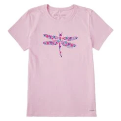 Women's Dragonfly Flowers Short Sleeve Tee -LIFE IS GOOD SHOP 132818 1 a849e92e 3d82 4916 9df9 72036427e419