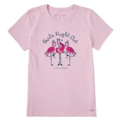 Women's Girls Night Out Flamingo Short Sleeve Tee 16 Women's Girls Night Out Flamingo Short Sleeve Tee -LIFE IS GOOD SHOP 132831 1