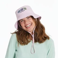 Adult Unisex Three Boxed Daisies Bucket Hat -LIFE IS GOOD SHOP 133182 6