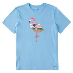 Men's Beachy Flamingo Short Sleeve Crusher-LITE Tee