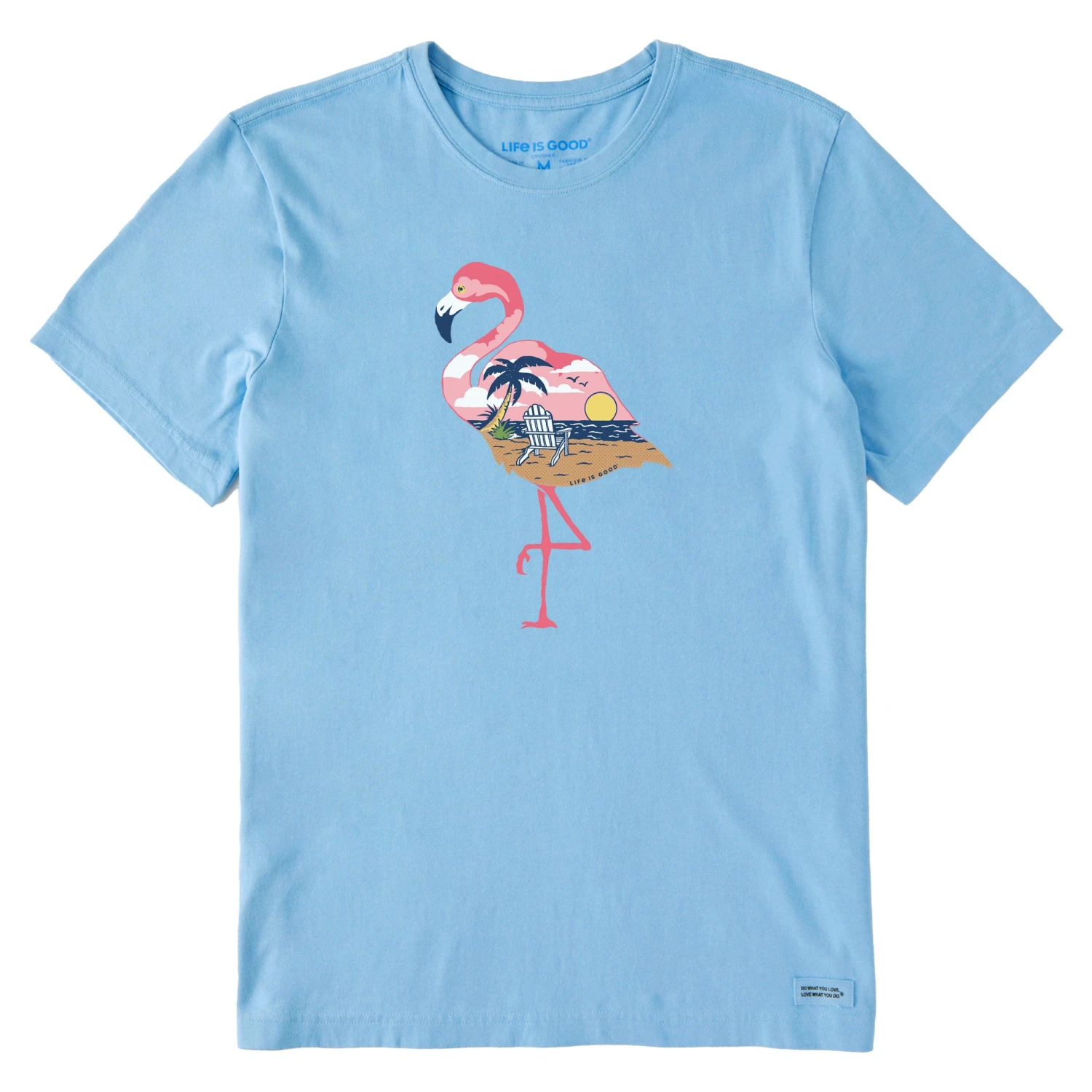 Men's Beachy Flamingo Short Sleeve Crusher-LITE Tee 1 Men's Beachy Flamingo Short Sleeve Crusher-LITE Tee