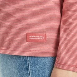 Women's Solid Long Sleeve Striped Crusher-LITE Hooded Tee -LIFE IS GOOD SHOP 133234 4