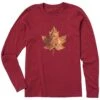 Women's Winnie & P Maple Leaf Long Sleeve Crusher Tee