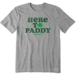 Men's Cooper Here To Paddy Clover Short Sleeve Tee -LIFE IS GOOD SHOP 135260 1