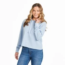 Women's Solid Crusher Boxy Hoodie -LIFE IS GOOD SHOP 135333 1