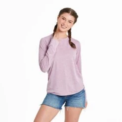 Women's Solid Long Sleeve Sun Crusher Tee -LIFE IS GOOD SHOP 135446 1