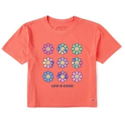 Women's Tie Dye Smile Daisies Short Sleeve Crusher Boxy Tee -LIFE IS GOOD SHOP 135720 1 1d62f136 804c 4b8b ad1a 8cb6826c13d4