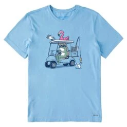 Men's Frog And Flamingo Golf Cart Short Sleeve Tee -LIFE IS GOOD SHOP 136023 1 66e62a42 3b29 4a68 93d9 efa2e6cb1515
