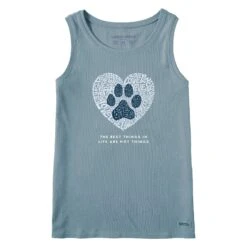 Women's Best Things Paw Heart Crusher Tank 16 Women's Best Things Paw Heart Crusher Tank -LIFE IS GOOD SHOP 136157 1