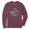 Men's Jake And Rocket Ice Skating Long Sleeve Crusher Tee