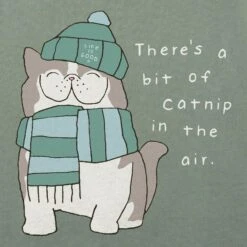 Women's Catnip In The Air Cat Long Sleeve Crusher Tee -LIFE IS GOOD SHOP 137115 2