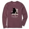 Men's Holiday Adirondack Papa Bear Long Sleeve Crusher Tee