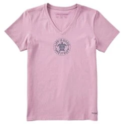 Women's Take It Slow Turtle Short Sleeve Crusher Vee