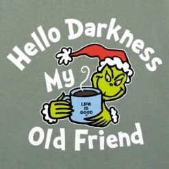 Men's Grinch Hello Darkness Long Sleeve Crusher Tee -LIFE IS GOOD SHOP 140233 2