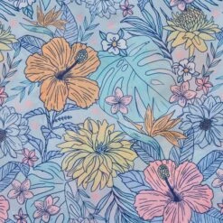 Tropical Floral Pattern Roll And Go Tote -LIFE IS GOOD SHOP 140324 3