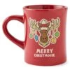 Adult Unisex Merry Christmoose Ornaments Vintage Diner Mug