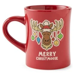 Adult Unisex Merry Christmoose Ornaments Vintage Diner Mug