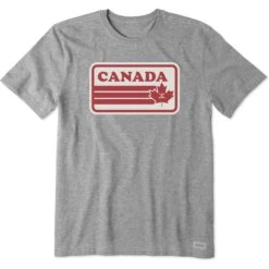 Men's Canada Maple Stripes Short Sleeve Crusher Tee