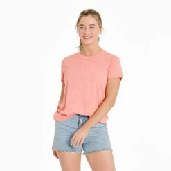 Women's Solid Short Sleeve Sun Crusher Tee -LIFE IS GOOD SHOP 141276 1