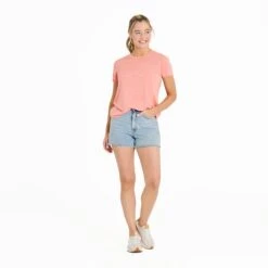 Women's Solid Short Sleeve Sun Crusher Tee -LIFE IS GOOD SHOP 141276 4