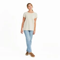 Women's Solid Slub Easy Fit Pocket Tee -LIFE IS GOOD SHOP 142198 3