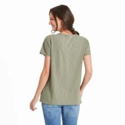 Women's Solid Slub Easy Fit Pocket Tee -LIFE IS GOOD SHOP 142199 2
