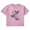 Women's All We Need Is Love Butterflies Short Sleeve Crusher Boxy Tee