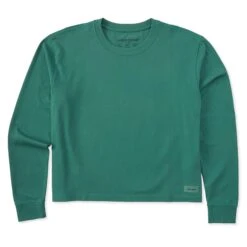 Women's Solid Long Sleeve Crusher Boxy Tee -LIFE IS GOOD SHOP 142654 1 e157a18b 58c5 4df3 8523 186b43bfa452