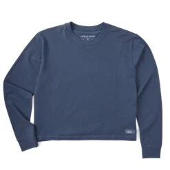 Women's Solid Long Sleeve Crusher Boxy Tee -LIFE IS GOOD SHOP 142656 1 50cef7ed f14a 4031 a6b5 435f2d7dd432