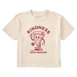 Women's Secret Ingredient Pizza Short Sleeve Crusher Boxy Tee