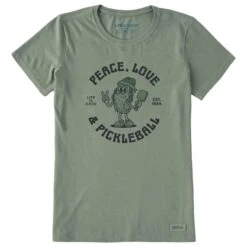 Women's Peace Love And Pickleball Short Sleeve Crusher Tee