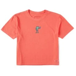 Women's Frog With Wine Short Sleeve Crusher Boxy Tee 12 Women's Frog With Wine Short Sleeve Crusher Boxy Tee -LIFE IS GOOD SHOP 144166 1