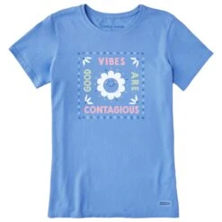 Women's Good Vibes Are Contagious Sun Short Sleeve Tee