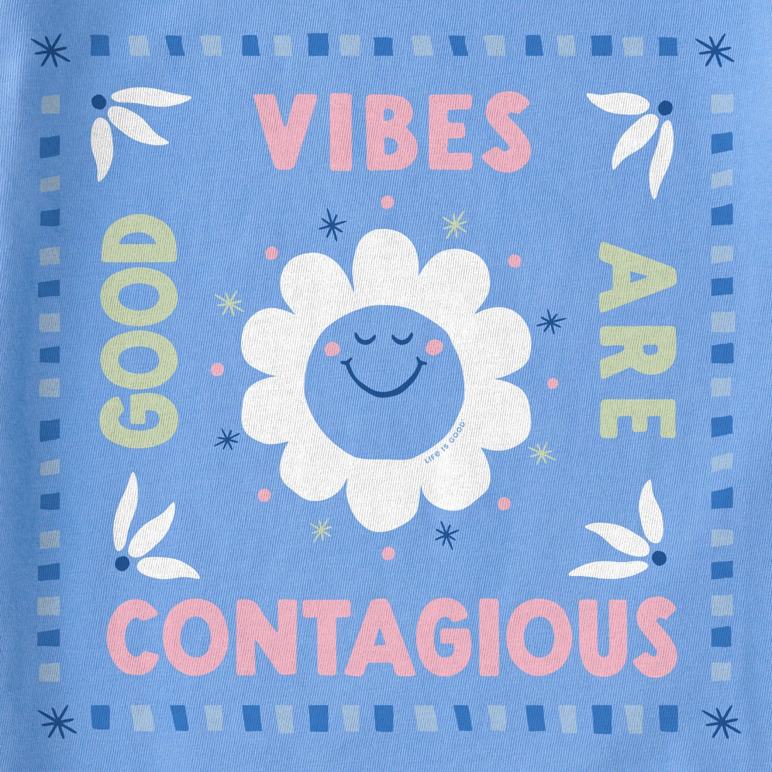 Women's Good Vibes Are Contagious Sun Short Sleeve Tee 2 Women's Good Vibes Are Contagious Sun Short Sleeve Tee - Image 2