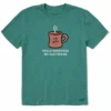 Men's Hello Darkness Coffee Vintage Short Sleeve Crusher Tee
