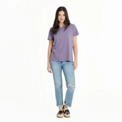 Women's Solid Slub Easy Fit Pocket Tee -LIFE IS GOOD SHOP 145515 4
