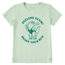 Women's Feeling Glum Crocodile Short Sleeve Crusher Tee