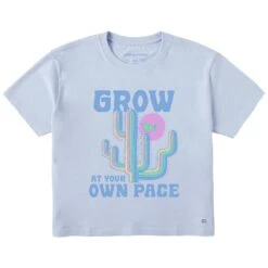 Women's Grow At Your Own Pace Cactus Short Sleeve Crusher Boxy Tee -LIFE IS GOOD SHOP 146420 1