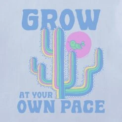 Women's Grow At Your Own Pace Cactus Short Sleeve Crusher Boxy Tee -LIFE IS GOOD SHOP 146420 2