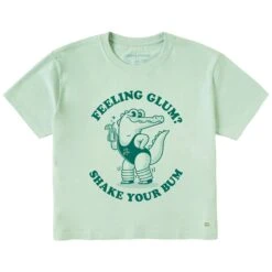 Women's Feeling Glum Crocodile Short Sleeve Crusher Boxy Tee