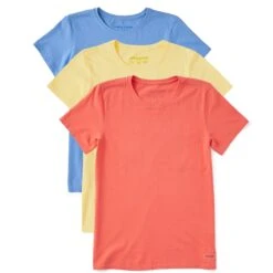 Women's Solid 3- Pack Crusher Crew- Multi 4