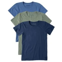 Women's Solid 3- Pack Crusher Crew- Multi 1